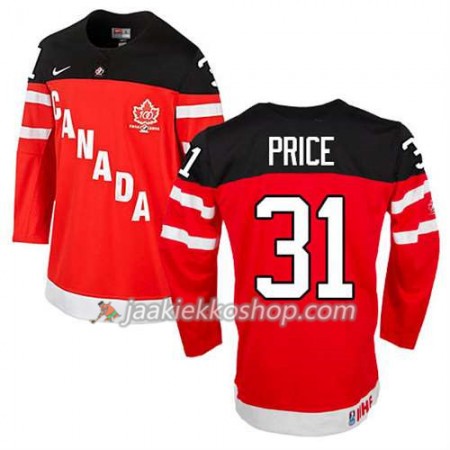 Reebok Nainen NHL Premier Kanada Team Pelipaita Carey Price #31 100th Anniversary Punainen Paita