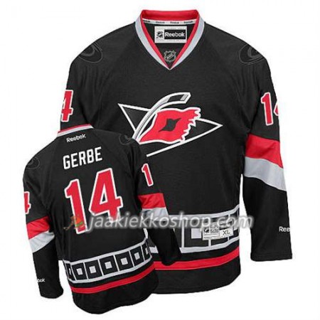 Reebok Miehille NHL Carolina Hurricanes Pelipaita Nathan Gerbe #14 Kolmas Musta