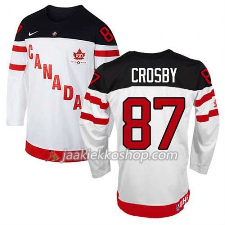 Reebok Nainen NHL Premier Kanada Team Pelipaita Sidney Crosby #87 100th Anniversary Valkoinen Paita