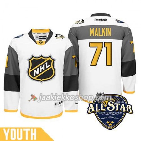 Lapsille NHL 2016 All Star Premier-Pittsburgh Penguins Pelipaita Evgeni Malkin #71 Valkoinen Paita