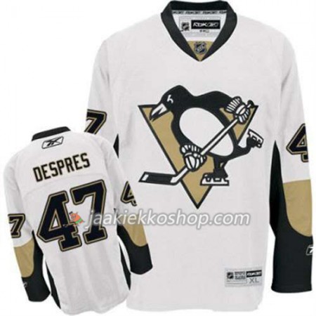 Reebok Miehille NHL Pittsburgh Penguins Pelipaita Simon Despres 47 Valkoinen Vieras