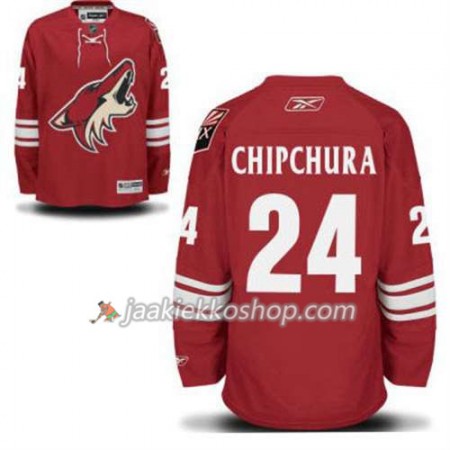 Reebok Miehille NHL Phoenix Coyotes Kyle Chipchura 24 Burgundy Punainen Koti