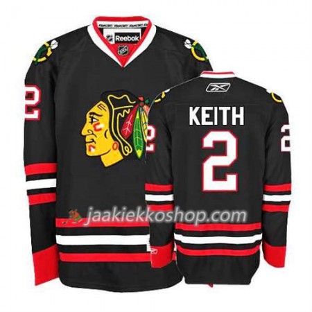 Reebok Miehille NHL Chicago Blackhawks Pelipaita Duncan Keith #2 Kolmas Musta