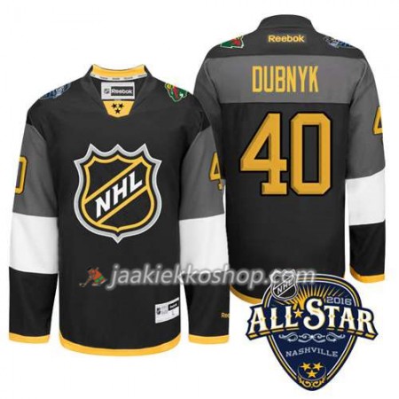 2016 All Star NHL Premier-Minnesota Wild Pelipaita Devan Dubnyk #40 Musta Paita