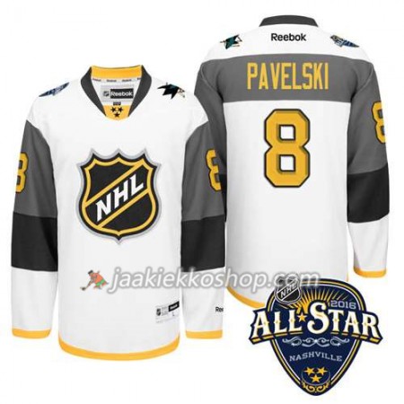 2016 All Star NHL Premier-San Jose Sharks Pelipaita Joe Pavelski #8 Valkoinen Paita