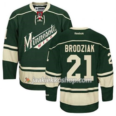 Reebok Miehille NHL Minnesota Wild Pelipaita Kyle Brodziak #21 Kolmas Vihreä