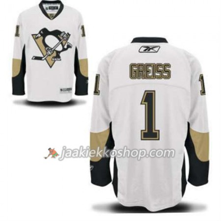 Reebok Miehille NHL Pittsburgh Penguins Pelipaita Thomas Greiss 1 Valkoinen Vieras