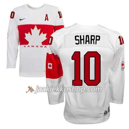 Lapsille NHL Premier Kanada Team Pelipaita Patrick Sharp #10 Koti Valkoinen Paita
