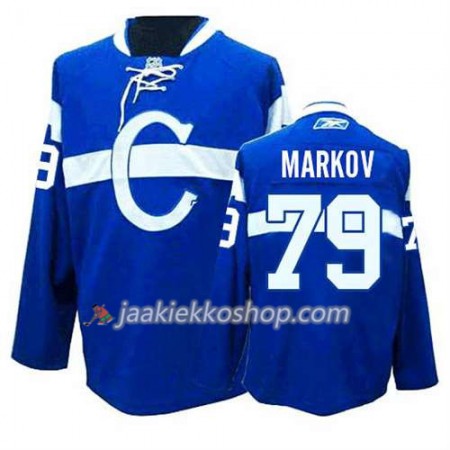 Reebok Miehille NHL Montreal Canadiens Pelipaita Andrei Markov #79 Kolmas Sininen