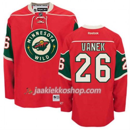 Reebok Miehille NHL Minnesota Wild Pelipaita Thomas Vanek #26 Koti Punainen