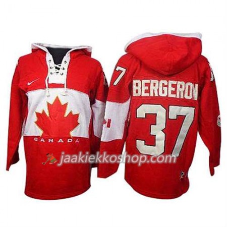 Lapsille NHL Premier Kanada Team Pelipaita Patrice Bergeron #37 Premier Olympic Punainen Paita