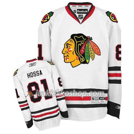 Reebok Miehille NHL Chicago Blackhawks Pelipaita Marian Hossa #81 Vieras Valkoinen