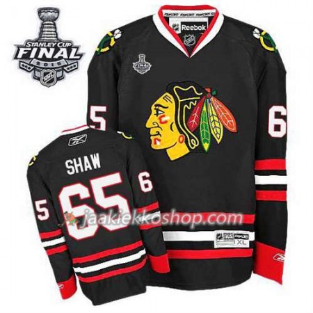 Lapsille NHL Chicago Blackhawks Pelipaita Andrew Shaw #65 Kolmas Musta 2015 Stanley Cup