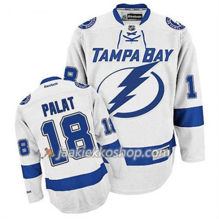 Reebok Miehille NHL Tampa Bay Lightning Pelipaita Ondrej Palat #18 Vieras Valkoinen