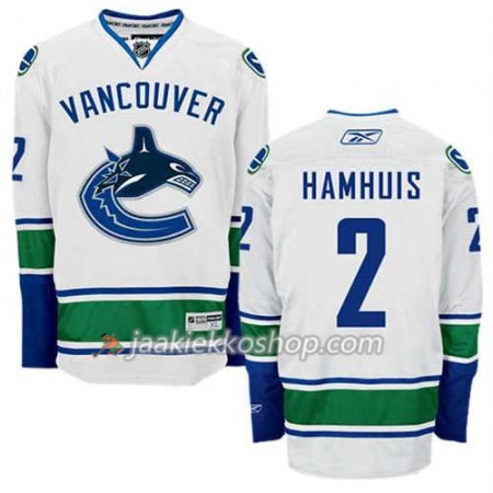 Reebok Miehille NHL Vancouver Canucks Pelipaita Dan Hamhuis #2 Vieras Valkoinen Reebok Miehille NHL Vancouver Canucks Pelipaita Dan Hamhuis #2 Vieras Valkoinen