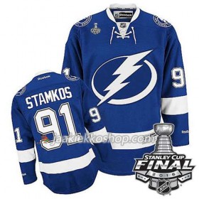 Reebok NHL Tampa Bay Lightning Pelipaita Steven Stamkos #91 Sininen Koti 2016 Stanley Cup