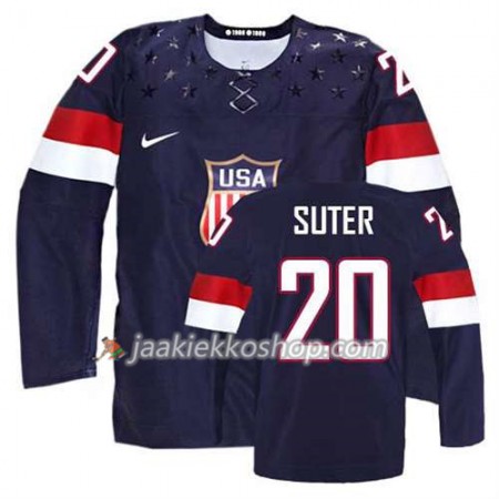 Reebok Miehille NHL Premier Olympic-USA Team Pelipaita Ryan Suter #20 Vieras Sininen Paita