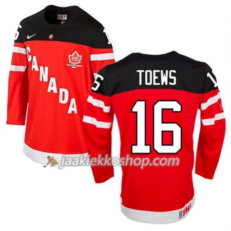 Reebok Miehille NHL Premier Kanada Team Pelipaita Jonathan Toews #16 100th Anniversary Punainen Paita