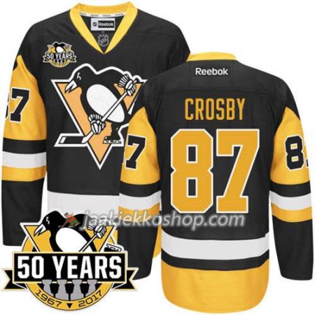 Reebok NHL Pittsburgh Penguins Pelipaita 2016 Stanley Cup Champions Sidney Crosby #87 50th Anniversary