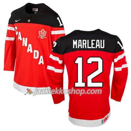 Lapsille NHL Premier Kanada Team Pelipaita Patrick Marleau #12 100th Anniversary Punainen Paita