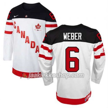 Lapsille NHL Premier Kanada Team Pelipaita Shea Weber #6 100th Anniversary Valkoinen Paita
