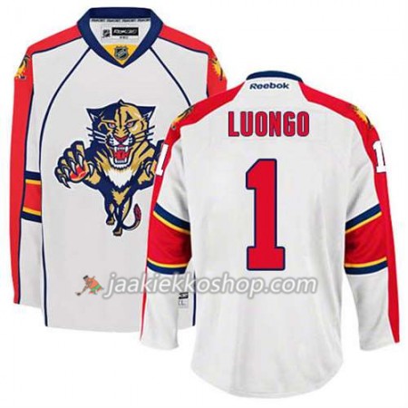 Reebok Miehille NHL Florida Panthers Pelipaita Roberto Luongo #1 Vieras Valkoinen