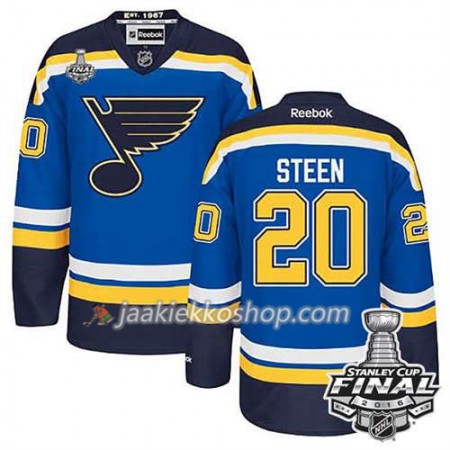 Reebok NHL St. Louis Blues Pelipaita Alexander Steen #20 Sininen Koti 2016 Stanley Cup