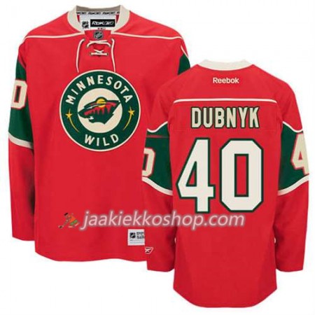 Reebok Miehille NHL Minnesota Wild Pelipaita Devan Dubnyk #40 Koti Punainen