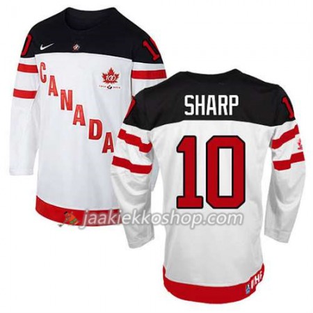 Reebok Miehille NHL Premier Kanada Team Pelipaita Patrick Sharp #10 100th Anniversary Valkoinen Paita