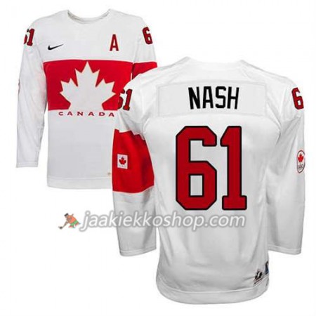 Reebok Nainen NHL Premier Kanada Team Pelipaita Rick Nash #61 Koti Valkoinen Paita