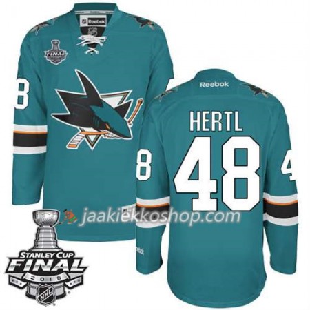 Reebok NHL San Jose Sharks Pelipaita Tomas Hertl #48 Teal Koti 2016 Stanley Cup