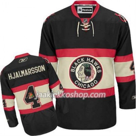 Reebok Nainen NHL Chicago Blackhawks Pelipaita Niklas Hjalmarsson 4 Musta Uusi Kolmas