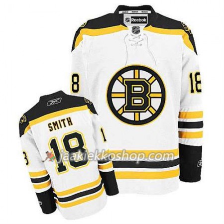 Reebok Miehille NHL Boston Bruins Pelipaita Reilly Smith #18 Vieras Valkoinen