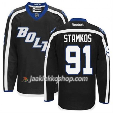 Reebok Miehille NHL Tampa Bay Lightning Pelipaita Steven Stamkos #91 Kolmas Musta
