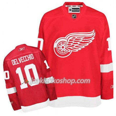 Reebok Miehille NHL Detroit Red Wings Pelipaita Alex Delvecchio #10 Koti Punainen