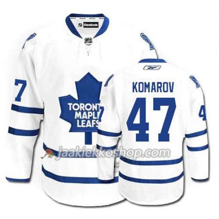 Reebok Miehille NHL Toronto Maple Leafs Pelipaita Leo Komarov #47 Vieras Valkoinen