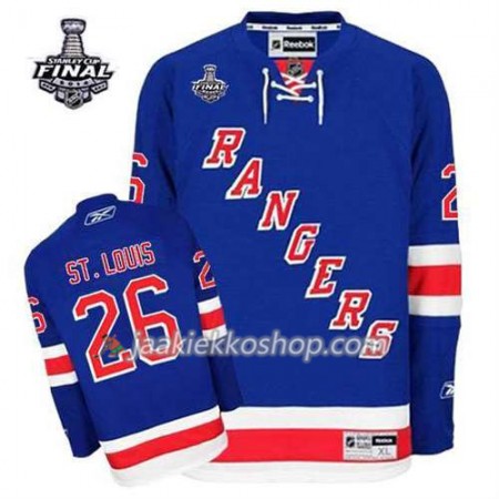 Reebok Miehille NHL New York Rangers Pelipaita Martin St. Louis #26 Koti Sininen 2014 Stanley Cup