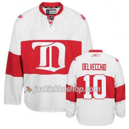 Reebok Miehille NHL Detroit Red Wings Pelipaita Alex Delvecchio #10 Kolmas Winter Classic Valkoinen