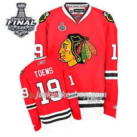 Lapsille NHL Chicago Blackhawks Pelipaita Jonathan Toews #19 Koti Punainen 2015 Stanley Cup