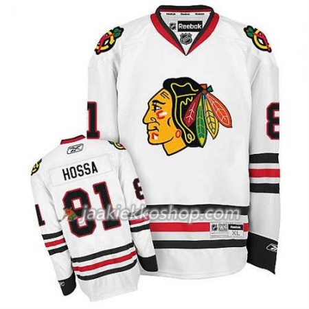 Reebok Nainen NHL Chicago Blackhawks Pelipaita Marian Hossa #81 Premier Vieras Valkoinen