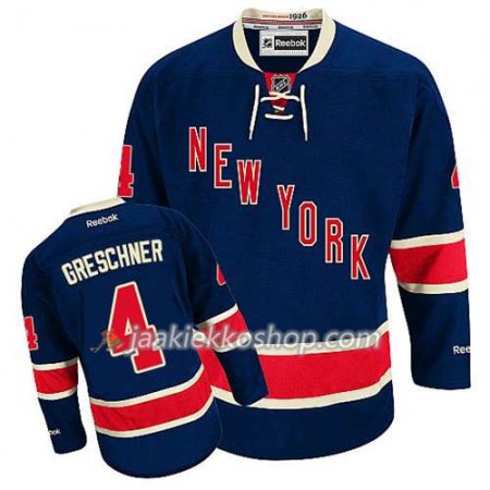 Reebok Miehille NHL New York Rangers Pelipaita Ron Greschner #4 Kolmas Sininen
