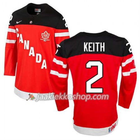 Lapsille NHL Premier Kanada Team Pelipaita Duncan Keith #2 100th Anniversary Punainen Paita