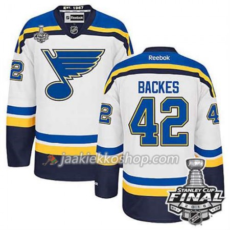 Reebok NHL St. Louis Blues Pelipaita David Backes #42 Valkoinen Vieras 2016 Stanley Cup Reebok NHL St. Louis Blues Pelipaita David Backes #42 Valkoinen Vieras 2016 Stanley Cup