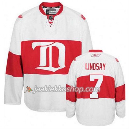 Reebok Miehille NHL Detroit Red Wings Pelipaita Ted Lindsay #7 Kolmas Valkoinen