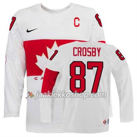 Reebok Miehille NHL Premier Kanada Team Pelipaita Sidney Crosby #87 Koti Valkoinen Paita