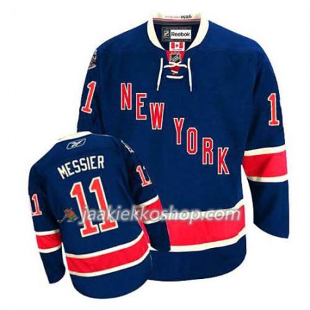Reebok Miehille NHL New York Rangers Pelipaita Mark Messier #11 Kolmas Sininen