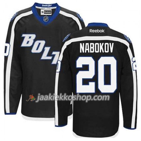 Reebok Miehille NHL Tampa Bay Lightning Pelipaita Evgeni Nabokov #20 Kolmas Musta