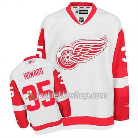 Reebok Miehille NHL Detroit Red Wings Pelipaita Jimmy Howard #35 Vieras Valkoinen