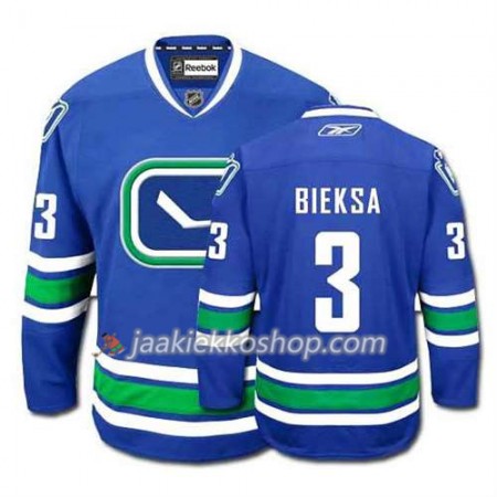 Reebok Miehille NHL Vancouver Canucks Pelipaita Kevin Bieksa #3 Kolmas Sininen