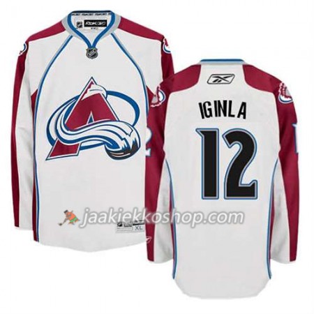 Reebok Miehille NHL Colorado Avalanche Pelipaita Jarome Iginla #12 Vieras Valkoinen